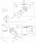 Cylinder Head Valve Gasket Set Diagram and Parts List for  Briggs and Stratton Engine